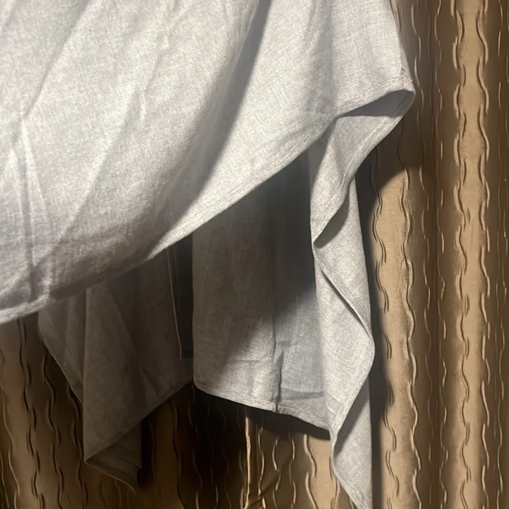 NWT Ann Taylor shawl shrug poncho light grey - Picture 3 of 6